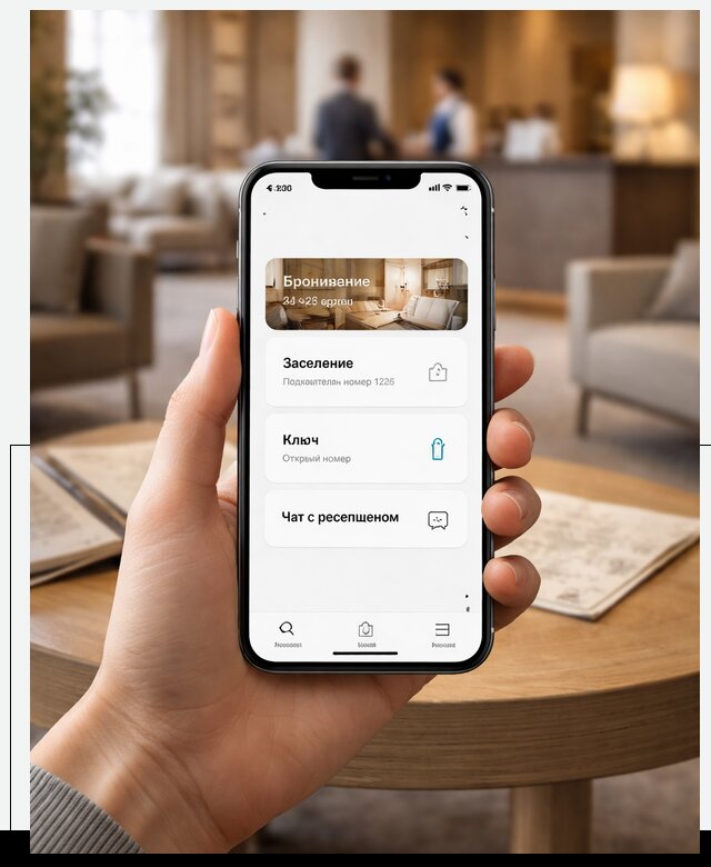 Мобильное приложение для гостей отеля в Кронштадте, управление сервисом